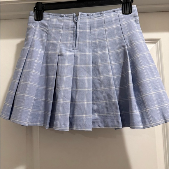 Altar'd State Light Blue Plaid Skater Skirt - Picture 4 of 4